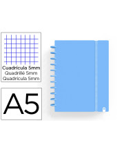 CUADERNO CARCHIVO INGENIOX FOAM A5 80H AZ. PASTEL