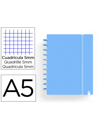 CUADERNO CARCHIVO INGENIOX FOAM A5 80H AZ. PASTEL