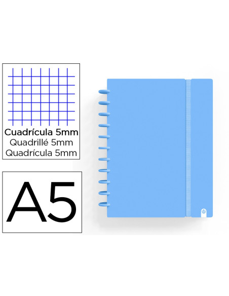 CUADERNO CARCHIVO INGENIOX FOAM A5 80H AZ. PASTEL