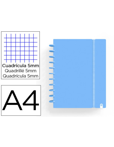 CUADERNO CARCHIVO INGENIOX FOAM A4 80H AZ. PASTEL