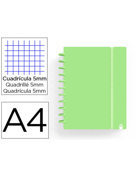CUADERNO CARCHIVO INGENIOX FOAM A4 80H VE. PASTEL