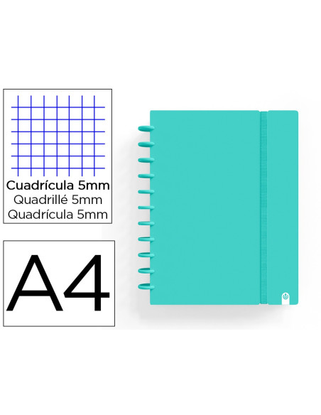 CUADERNO CARCHIVO INGENIOX FOAM A4 80H MENTA PASTEL