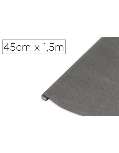 ROLLO ADH.D-C-FIX ANTRACITA METAL BRILLO ANCHO 45 CM LARGO 1,5MT.