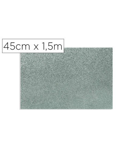 ROLLO ADH.D-C-FIX GRIS METAL BRILLO ANCHO 45 CM LARGO 1,5MT.