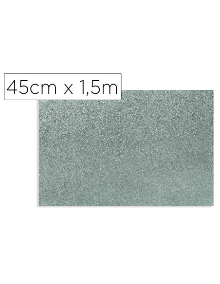 ROLLO ADH.D-C-FIX GRIS METAL BRILLO ANCHO 45 CM LARGO 1,5MT.