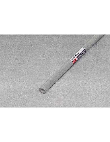 ROLLO ADH.D-C-FIX GRIS METAL BRILLO ANCHO 45 CM LARGO 1,5MT.