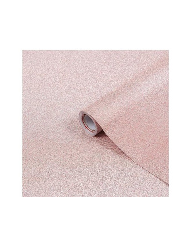 ROLLO ADH.D-C-FIX ROSA METAL BRILLO ANCHO 45 CM LARGO 1,5MT.
