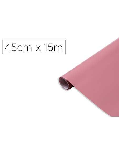 ROLLO ADH.D-C-FIX ROSA CENIZA MATE ANCHO 45 CM LARGO 15MT.