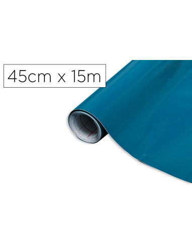 ROLLO ADH.D-C-FIX AZ. PETROLEO ANCHO 45 CM LARGO 15MT.