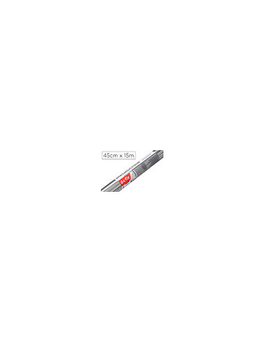 ROLLO ADH.D-C-FIX PLATA BRILLO ANCHO 45 CM LARGO 15MT.