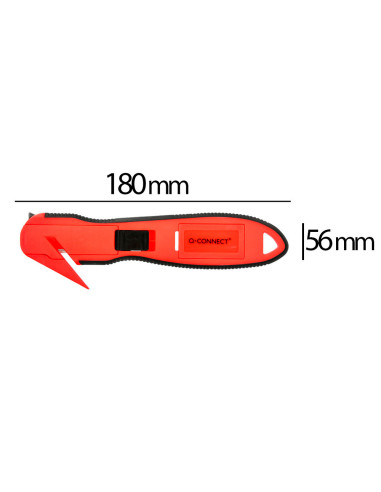 CUTER Q-CON.PLASTICO ANCHO SEGURIDAD EVITAR CORTES 18MM XD-G03