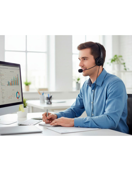 AURICULAR Q-CON.BIAURAL DIADEMA MICRO CONTROL VOLUMEN USB NG.