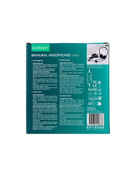 AURICULAR Q-CON.BIAURAL DIADEMA MICRO CONTROL VOLUMEN USB NG.