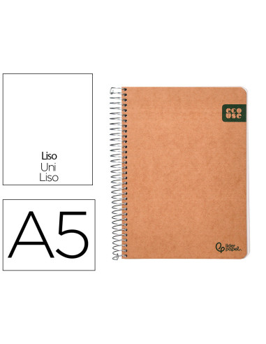 CUADERNO ESP. A5 ECOUSE T.CART KRAFT CONTRACOL 120H RECIC  80GR.LISO