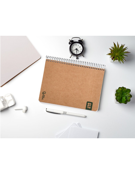CUADERNO ESP. A5 ECOUSE T.CART KRAFT CONTRACOL 120H RECIC  80GR.LISO