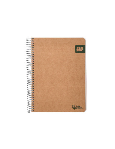 CUADERNO ESP. A5 ECOUSE T.CART KRAFT CONTRACOL 120H RECIC  80GR.LISO