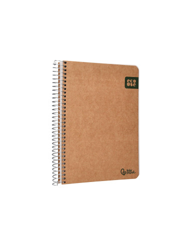 CUADERNO ESP. A5 ECOUSE T.CART KRAFT CONTRACOL 120H RECIC  80GR.LISO