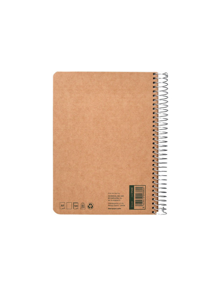 CUADERNO ESP. A5 ECOUSE T.CART KRAFT CONTRACOL 120H RECIC  80GR.LISO
