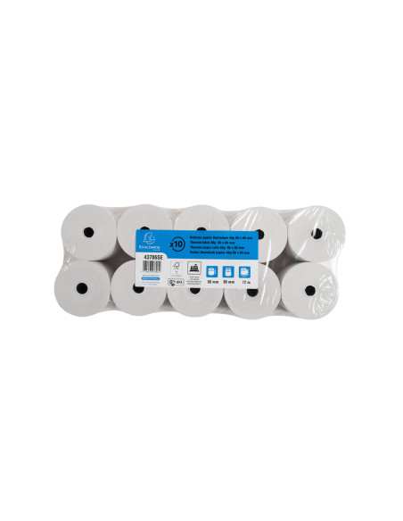 ROLLO SUMADORA EXACOMPTA TERMICO 80X80MM 48 G/M2 SIN BPA