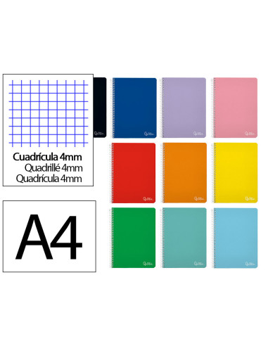 CUADERNO ESP. WITTY FL. T.DURA 4MM 80H.. 75GR. COL.SURT.*09865
