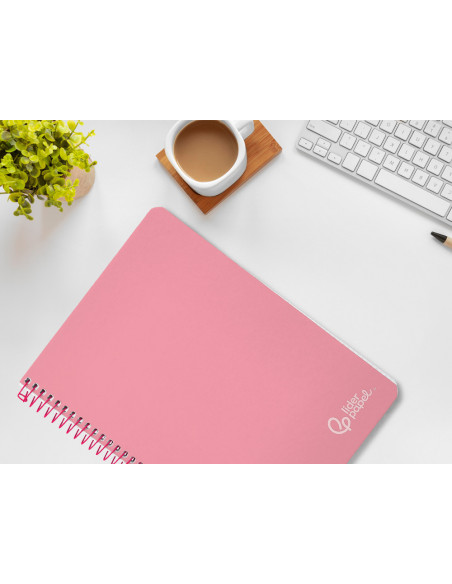 CUADERNO ESP. WITTY FL. T.DURA 4MM 80H. 75GR. 4MM  ROSA *09798
