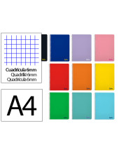 CUADERNO ESP. SMART FL. T.BLANDA 6MM 80H. 80GR. COL.SURT.**08196