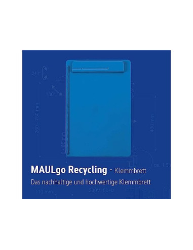 PORTANOTAS MAUL GO A4 PLAST.RECICLADO PINZA AZ.