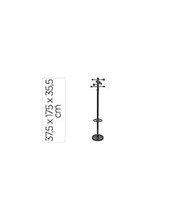 PERCHERO METALICO MAUL GRANDO 8 COLG. PARAGUERO NG.375X1750X365MM 2