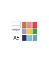CUADERNO ESP. WITTY A5 T.DURA HORIZONTAL 80H. 75GR. COL.SURT.*08404 2