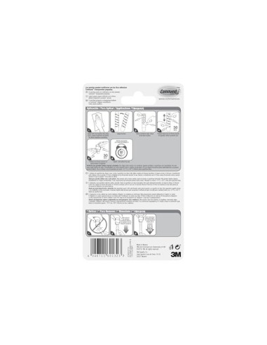 SUJETACABLES 3M COMMAND CABLES REDONDOS 4 CLIPS+5 TIRAS