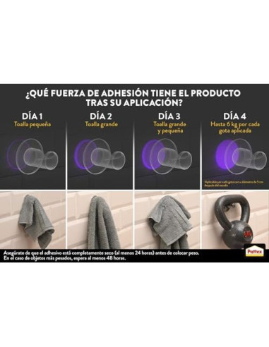 ADHESIVO PATTEX PEGA DESPEGA NO MAS CLAVO 6 KG 12 UD.