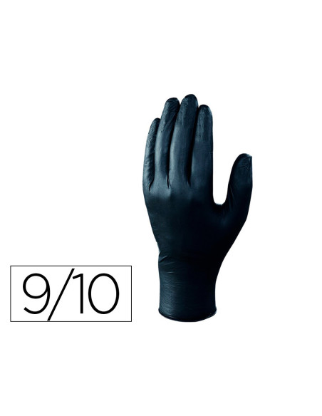 GUANTES NITRILO DELTAPLUS QUIMICO DESECHAB TALLA 9/10 NG.CAJA 100 UD.