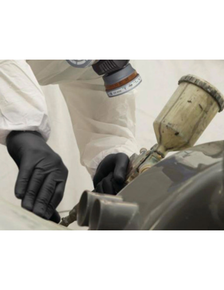 GUANTES NITRILO DELTAPLUS QUIMICO DESECHAB TALLA 9/10 NG.CAJA 100 UD.