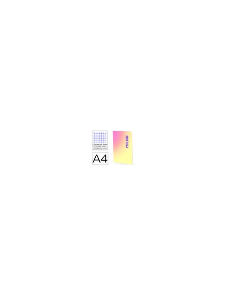 CUADERNO ENCOLADA MILAN COLECCION SUNSET A4 48H. 95GR.5MM AM.