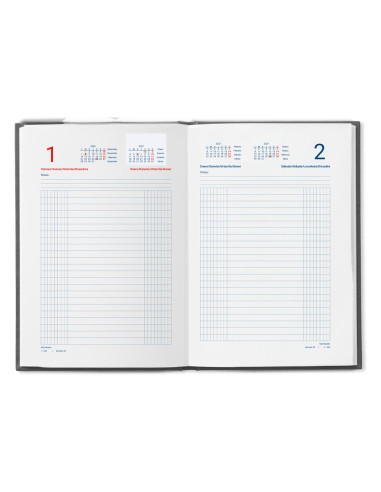 DIETARIO  2027 A5 150X215MM DIA PAGINA BILINGUE NG.PAPEL 70 G FSC