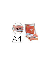 MARCO PORTA ANUNCIOS Q-CON MAGNETO A4 DORSO ADH.REM PL.PACK 2 KF22351 2