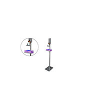 SOPORTE SUELO DISPEN GEL GUANTES ACERO LAMINA 1.460 X 300 X 390MM GRI 2