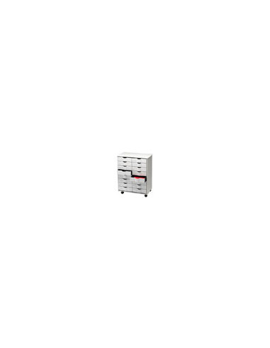 MUEBLE AUXILIAR FAST PARA OFICINA NG.16 CAJ. EN 2 COLUMNAS GRIS5X3