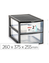 CAJONERA PLASTIFORTE EBRO 2 CAJONES NG.260X375X255MM