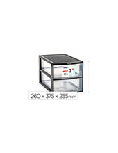 CAJONERA PLASTIFORTE EBRO 2 CAJONES NG.260X375X255MM 2