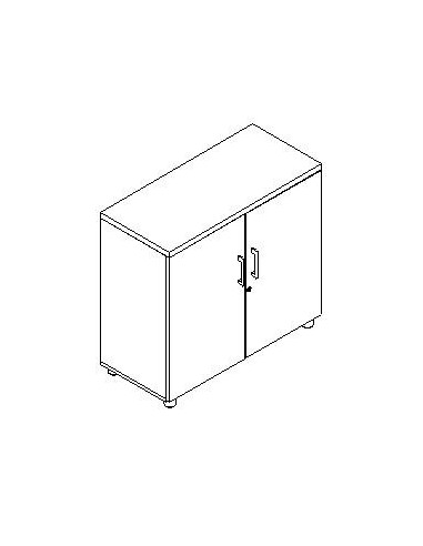 ARMARIO BAJO CON PUERTAS 92,5x42x85 +1 ESTANTE MELAMINA