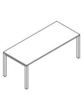 MESA ESTRECHA METALICA MELAMINA 180X80MM S/ TESEO