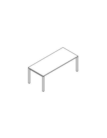 MESA ESTRECHA METALICA MELAMINA 180X80MM S/ TESEO