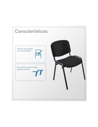 SILLA CONFIDENTE ESTRUCTURA METALICA NG.TAPIZADA