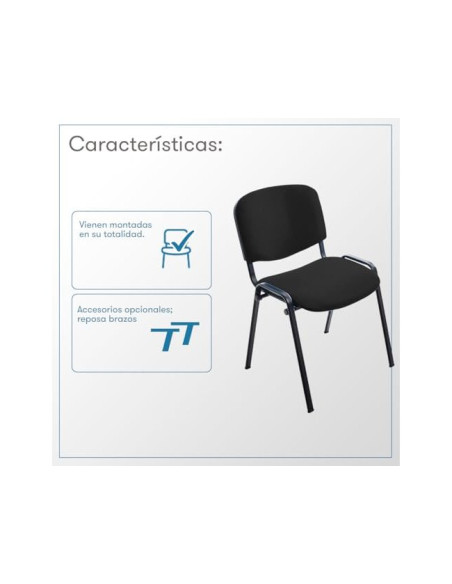 SILLA CONFIDENTE ESTRUCTURA METALICA NG.TAPIZADA