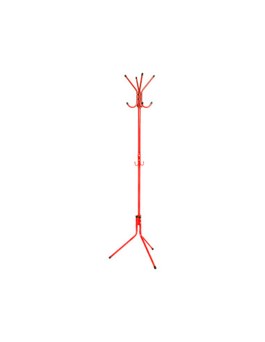 PERCHERO METALICO Q-CONNECT ROJO 8 COLGADORES 173X51 CM