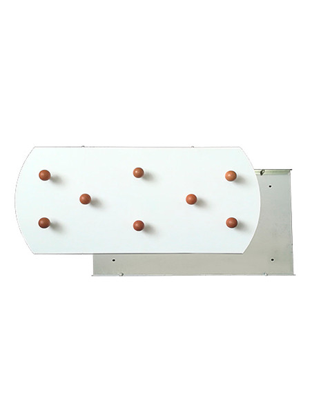 PERCHERO SIE PARED BL.8 COLGADORES MADERA HAYA 350X770 MM