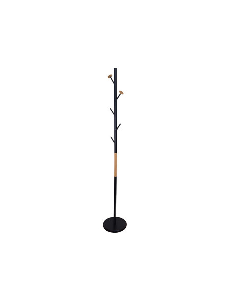 PERCHERO METALICO Q-CON.NG.DETALLES MADERA 5 COLGADORES 177X28,5 CM