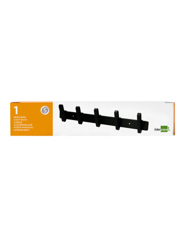 PERCHERO  PARED METALICO 5 COLGADORES NG.430X88X55MM