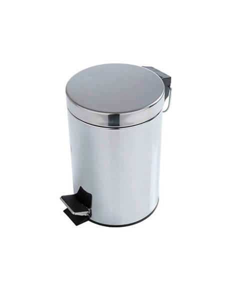 PAPELERA METALICA Q-CON.PEDAL CROMADA 43X29CM 20 LITROS
